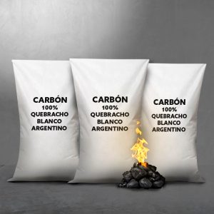 Carbón 100% Quebracho Blanco 45 kg (3 sacos de 15kg)